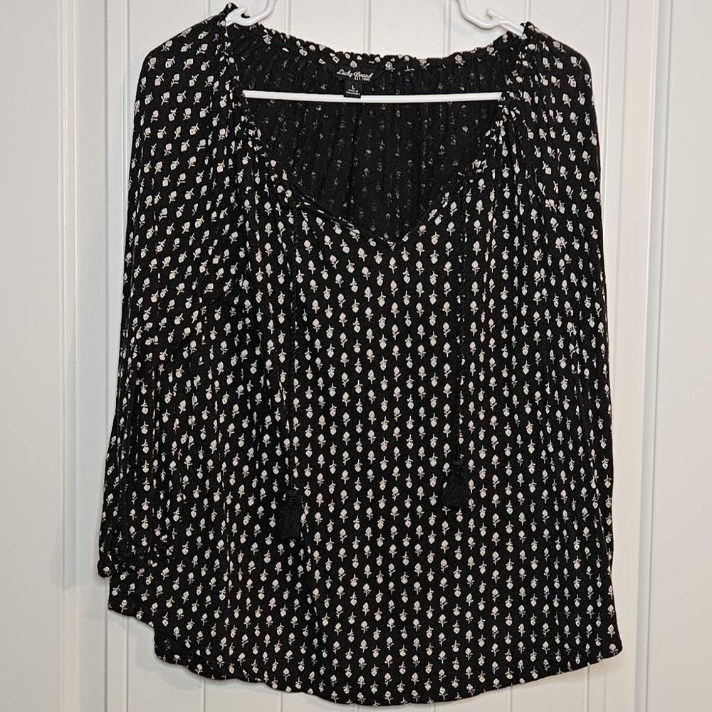 Lucky Brand Cotton Mix Gypsy, Boho, Hippie Top